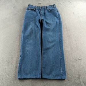 Vintage 80s Levis Jeans Mens 34x28* Blue 617 Orange Tab Straight Wide Canada